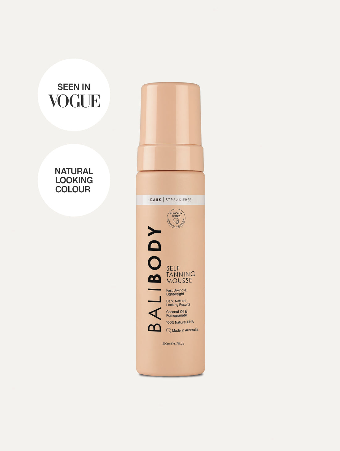 موس اتوبرونز بالی بادی دارک و اولترا دارک ۲۰۰ میلی لیتر Bali Body self tanning mousse dark & ultra dark